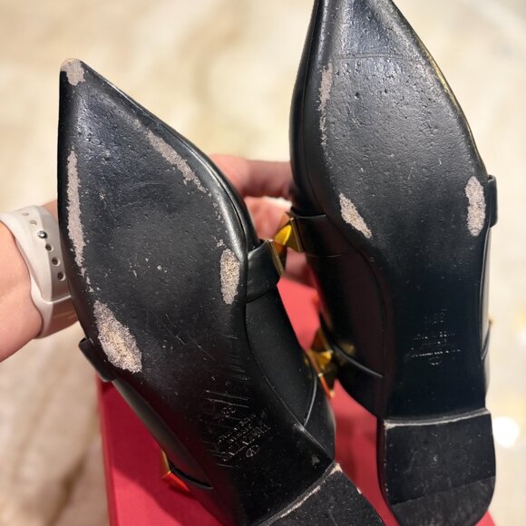 Valentino Roman Stud Flat Mule in Calfskin - Picture 3 of 3